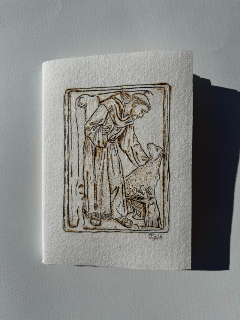 Libretto con incisione - San Francesco