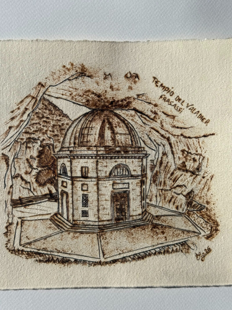 Incisione fatta a mano - Tempio del Valadier